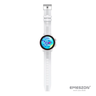 Ceas inteligent SmartWatch SIM 4G LTE Emeszon® A22, localizare Copii si Adulti prin GPS, Apel Video, IP67, SOS, LBS, Wi-Fi, Alb