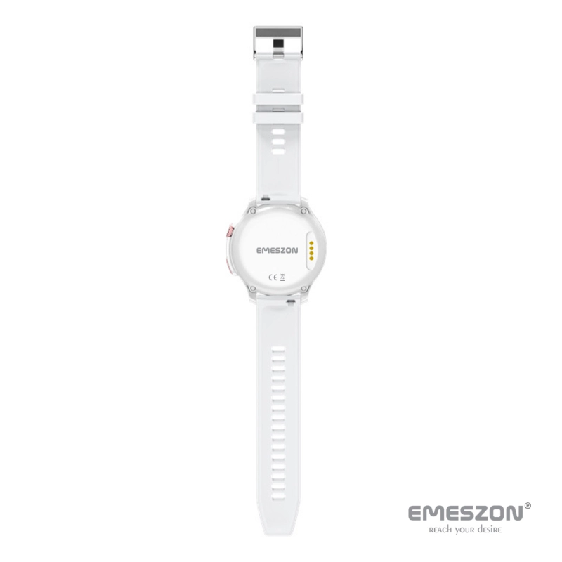 Ceas inteligent SmartWatch SIM 4G LTE Emeszon® A22, localizare Copii si Adulti prin GPS, Apel Video, IP67, SOS, LBS, Wi-Fi, Alb