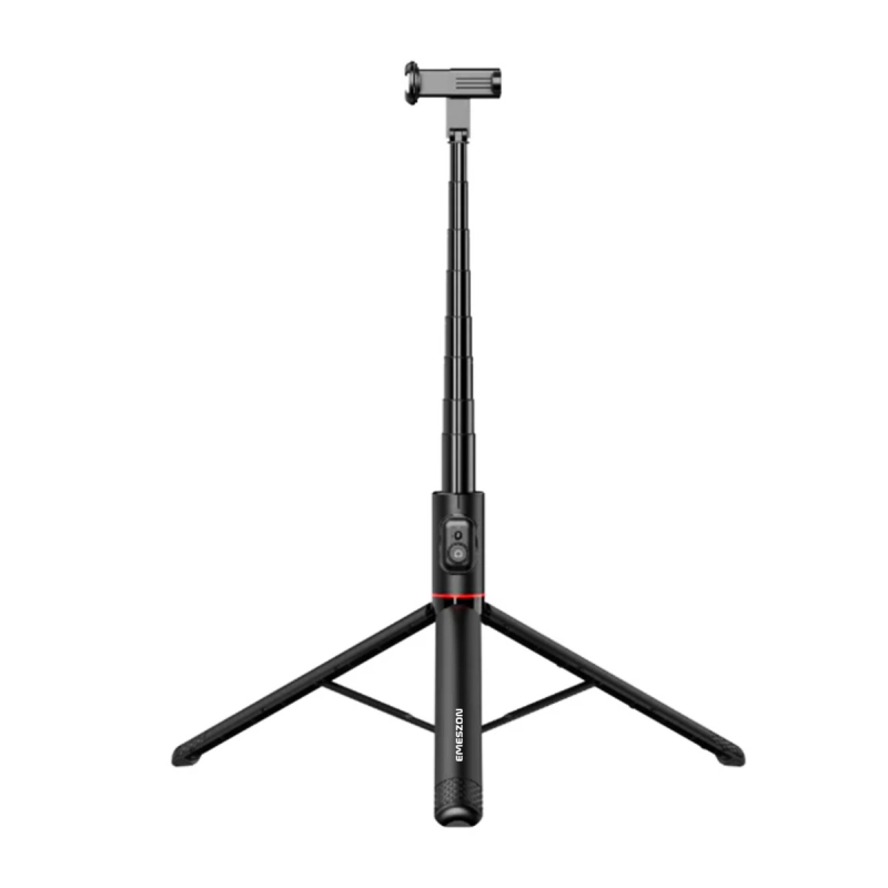 Selfie Stick Telescopic Profesional cu Trepied - Monopied, Emeszon® C10, Lungime 36.5 - 183 cm, Telecomanda Bluetooth, Negru